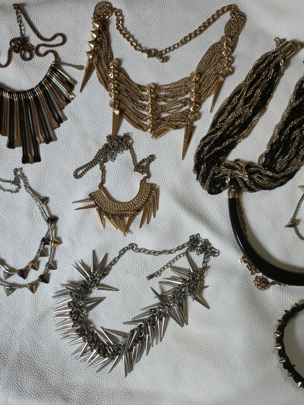 Mixed Metal Spike Statement Jewelry Lot